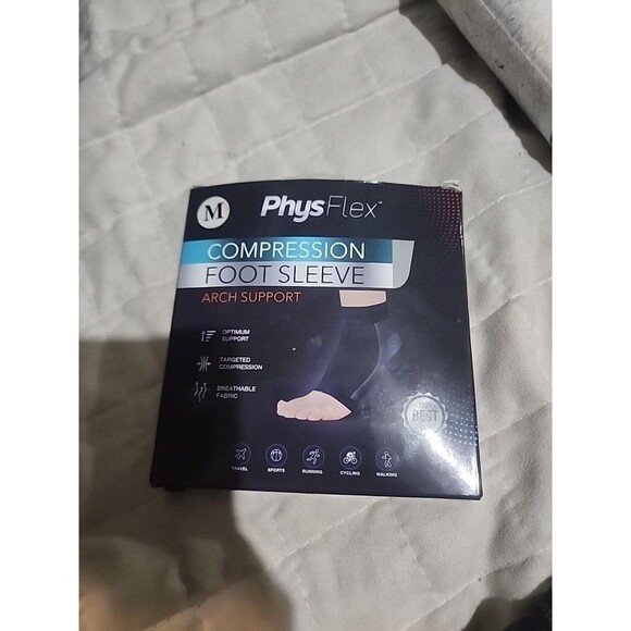 Physflex Compression Foot Sleeve Arch support Plantar Fasciitis New M Medium - Picture 3 of 3